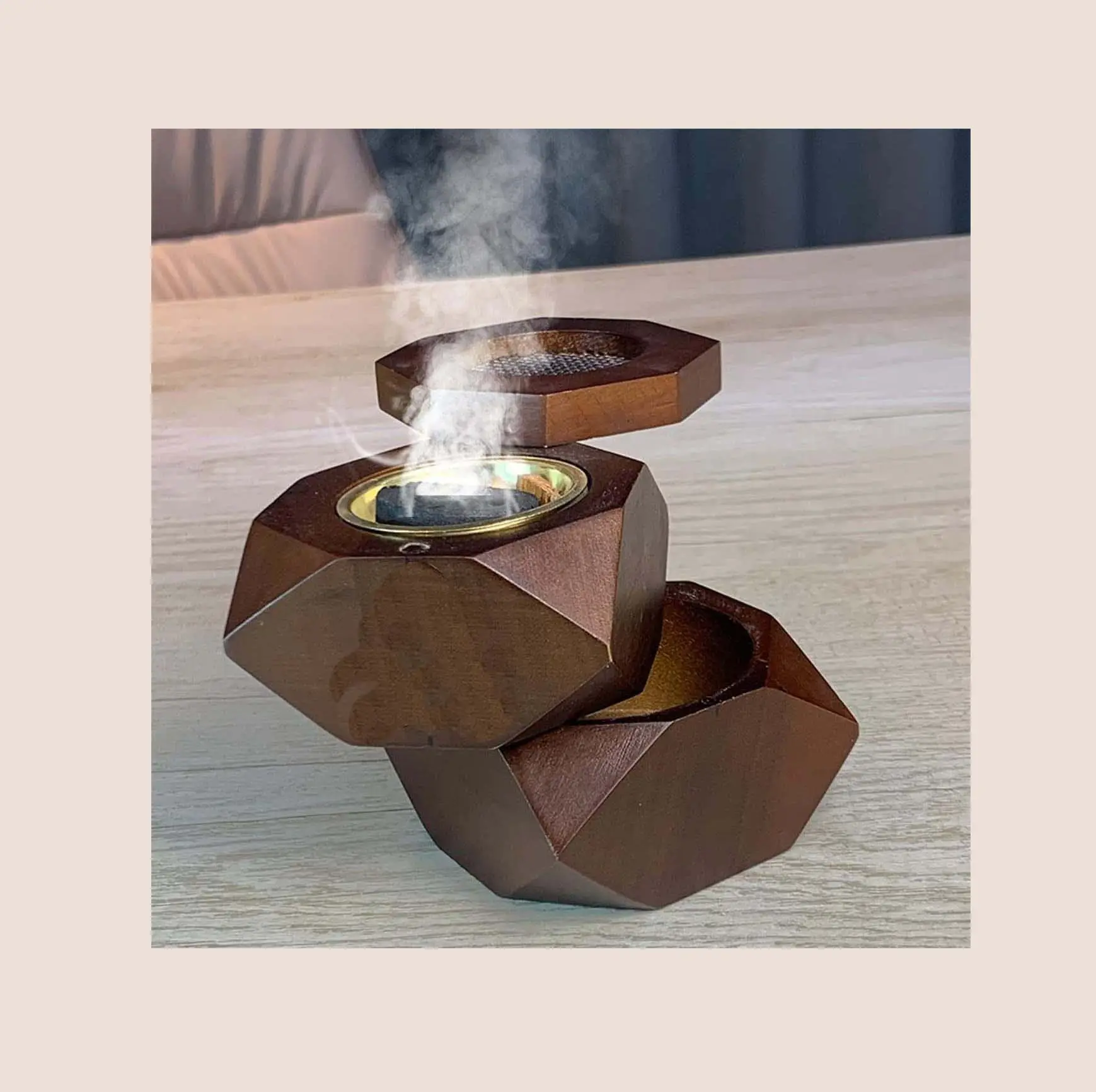 Gỗ Oud Burner bán buôn sang trọng thủ công thủ công bằng gỗ hương thơm chủ trang trí nội thất di động trong nhà ả Rập bakhoor bán