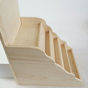 Multi-Purpose 5 Tier <strong>Step</strong> Retail <strong>Display</strong> Shelf <strong>with</strong> Brand Logo Wooden <strong>Counter</strong> <strong>Display</strong> Stand for Postcard Brochure Photos Sticker - Product Image 3
