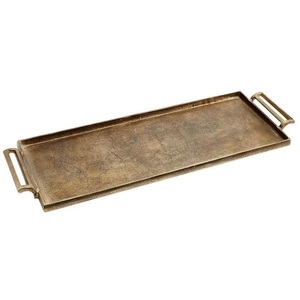 金属托盘优雅耐用的家居装饰用品功能性圆形设计的金属光滑 - Product Image 5