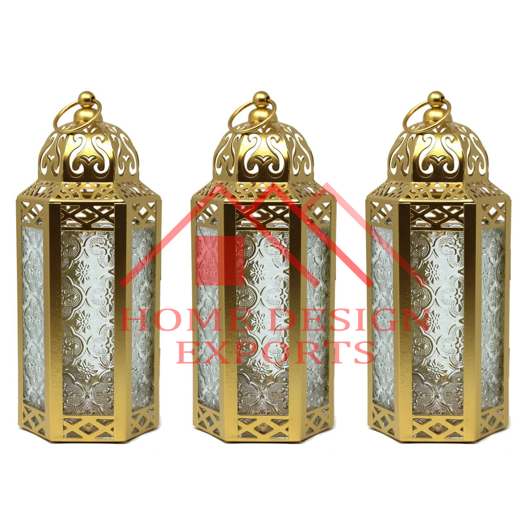 Gold & Clear Glass