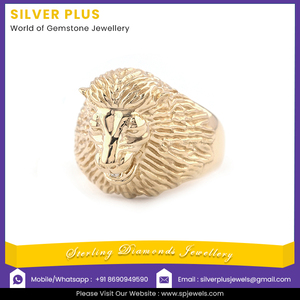 Best Quality Animal Face Lions MouthDiamond 14kGold RingNewFashionDomineering StyleJewelry at <strong>WholesalePrice</strong> Produciblein10k/18k - Product Image 2