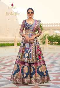 Son tasarımcı Rajwadi ağır ipek ayna çalışma fantezi Lehenga Choli Fab bölge tarafından - Product Image 4