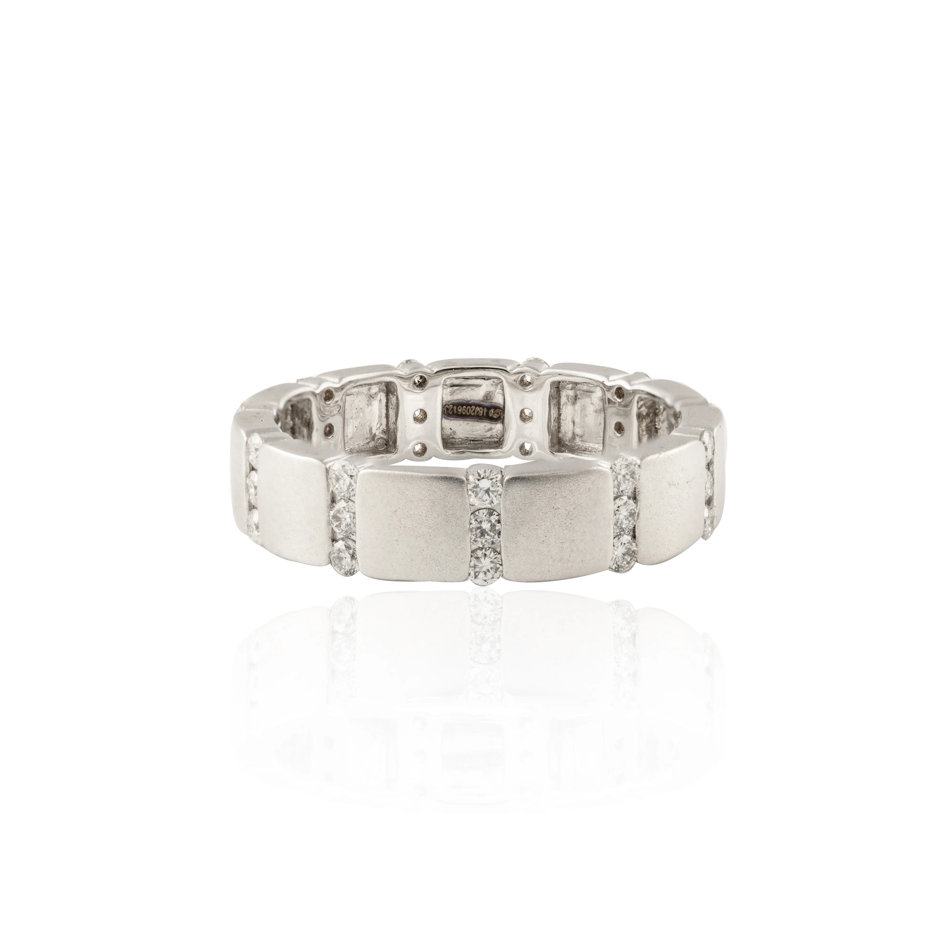 Neue Neueste Kollektion handgefertigter 100 % Authenter echter Diamant Ewigkeit-Armband Ring 18k solider weißer Goldschmuck für Damen Mädchen