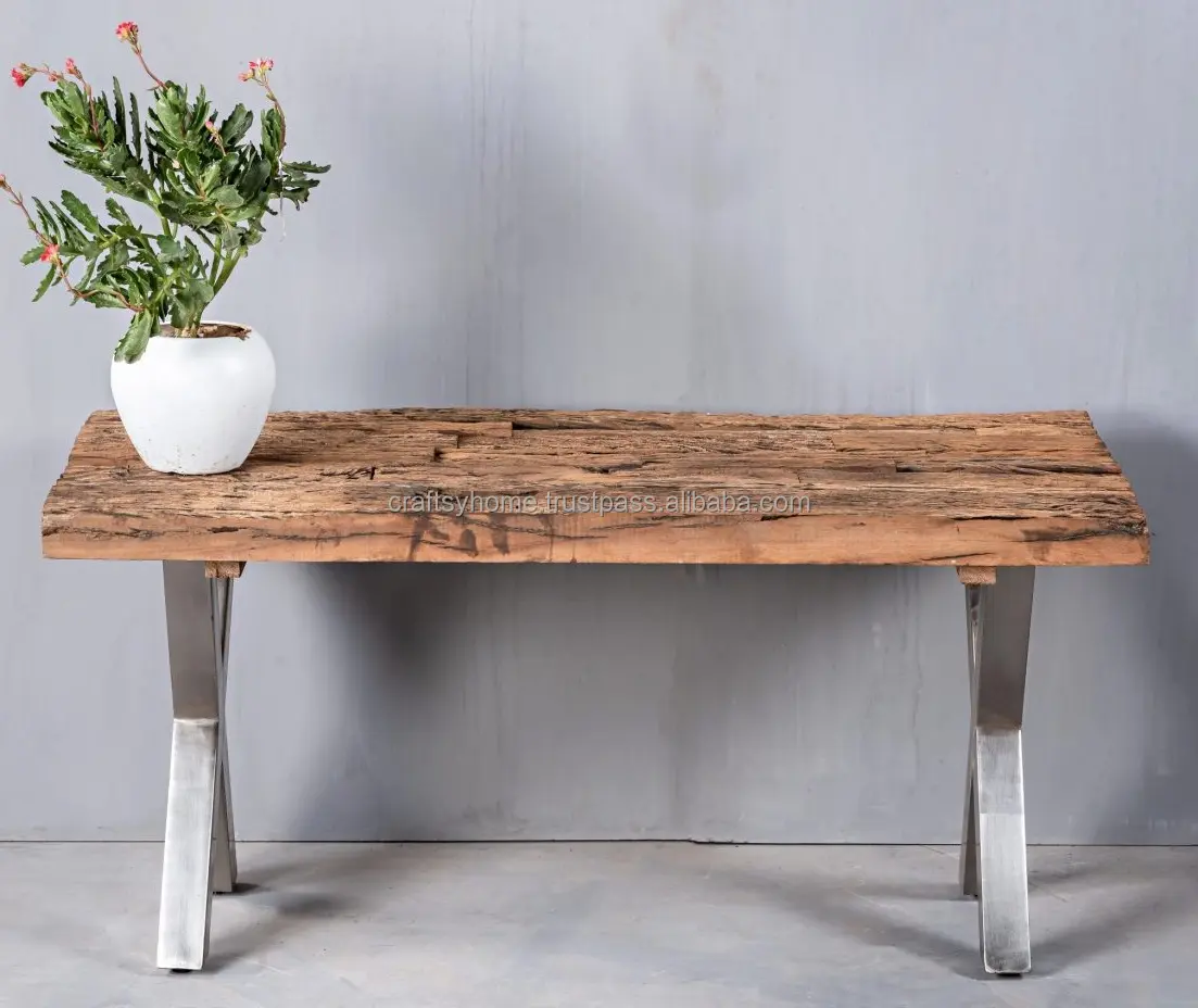 Nieuwste Ontwerp Antieke Stijl Industriële Woonkamer Center Tafel Massief Hout Wit Been Vintage Shabby Hout Ronde Kant Salontafel