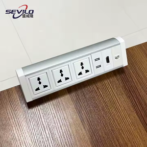 Abrazadera de enchufe múltiple en la toma de corriente de mesa con clip Móvil Oficina Hotel Construido en el enchufe del puerto del cargador USB