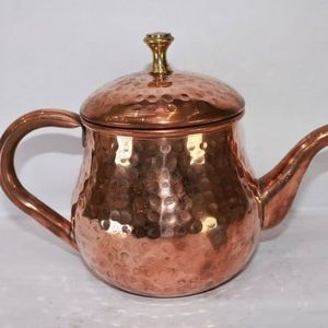 Çok düşük fiyata satmak için bakır demlik el yapımı hindistan ev restoran için 100% saf bakır çay kahve kullanımı