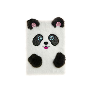 Taccuino di peluche orso Panda A5 80 fogli motivo a punti 80Gr/M2 graziosa copertina di carta Offset stampata rilegatura a fogli mobili per uso scolastico - Product Image 1
