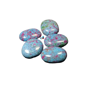 Yüksek kaliteli yakut kiyanit kristal kuvars halk el sanatları oyma Feng Shui küre taş dekorasyon hindistan dini tarzı ihracat - Product Image 1
