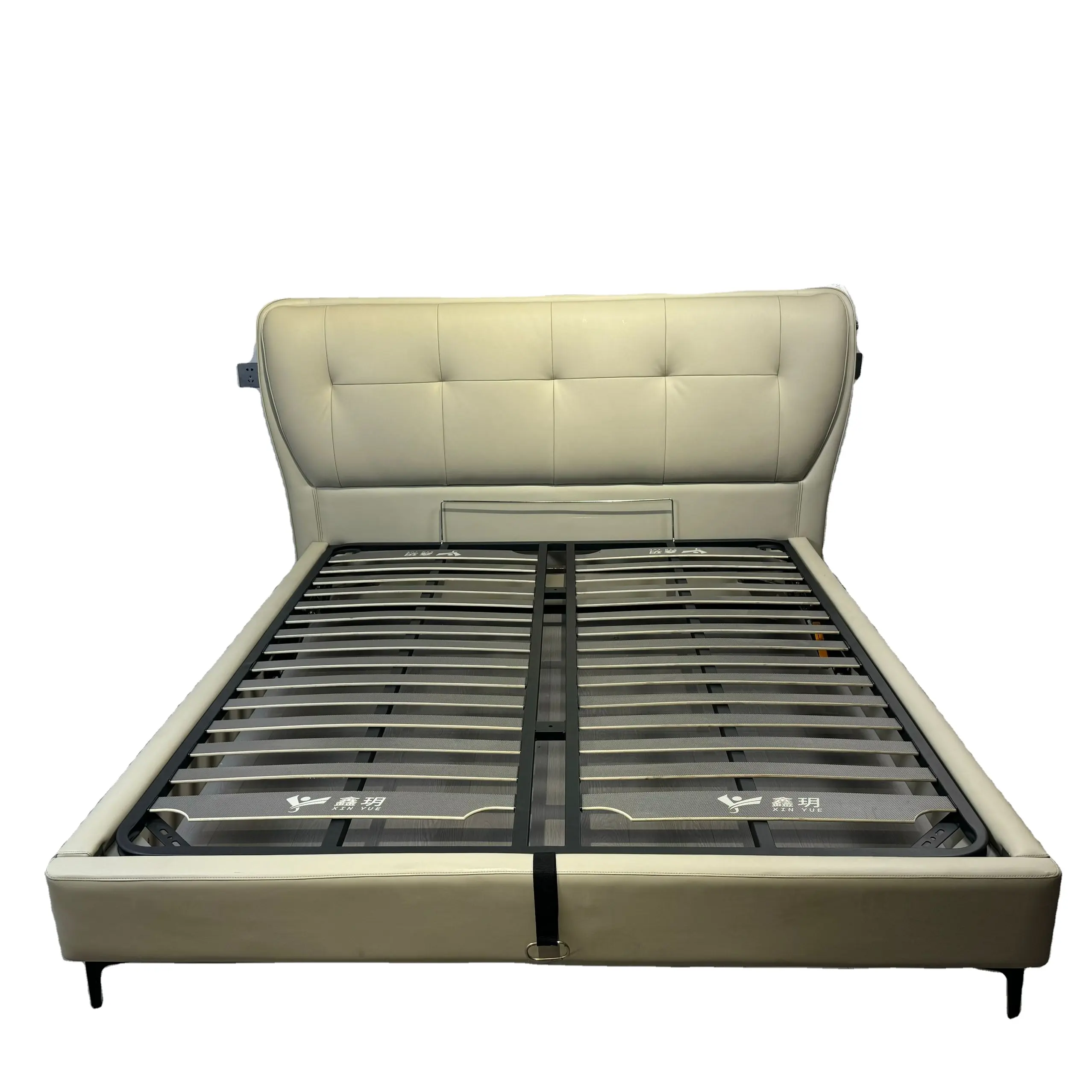 new design platform base full queen king size bed frame with wooden slats