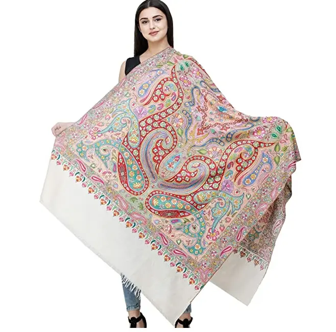 OEM personalizzato stampato leggero di grandi dimensioni Vintage di lusso primavera sciarpa scialle in Pashmina sciarpa per le donne scialli traspiranti in lana