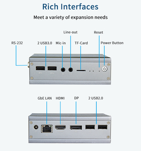 Industriale Fanless Mini PC Desktop 1 RJ45/1 COM/4 USB Windows 10 Linux Ubuntu Gateway intelligente per il controllo industriale in magazzino - Product Image 2