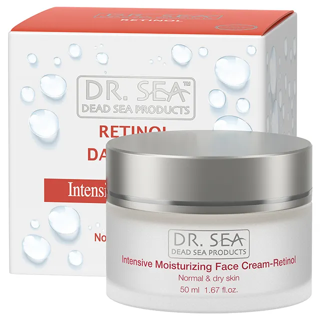 Crema da giorno idratante intensiva con retinolo per pelli normali e secche di Dr.SEA Cosmetics Israel prodotti del mar morto campioni gratuiti