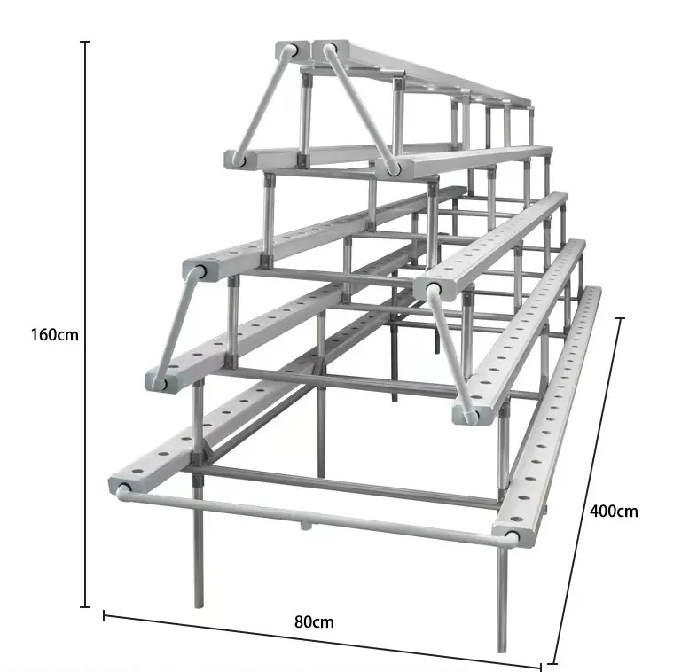 Serre de pépinière avec système aéroponique vertical Type de tuyauterie système de culture hydroponique NFT Farm système hydroponique