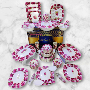 Vkl của Nhà Sản Xuất Bán Buôn 105 Mảnh Sâu Vuông Melamine Bộ Đồ Ăn Cho 12 Người Cao Cấp Bữa Ăn Tối <span class=keywords><strong>Set</strong></span> Với Jug Glass - Product Image 2