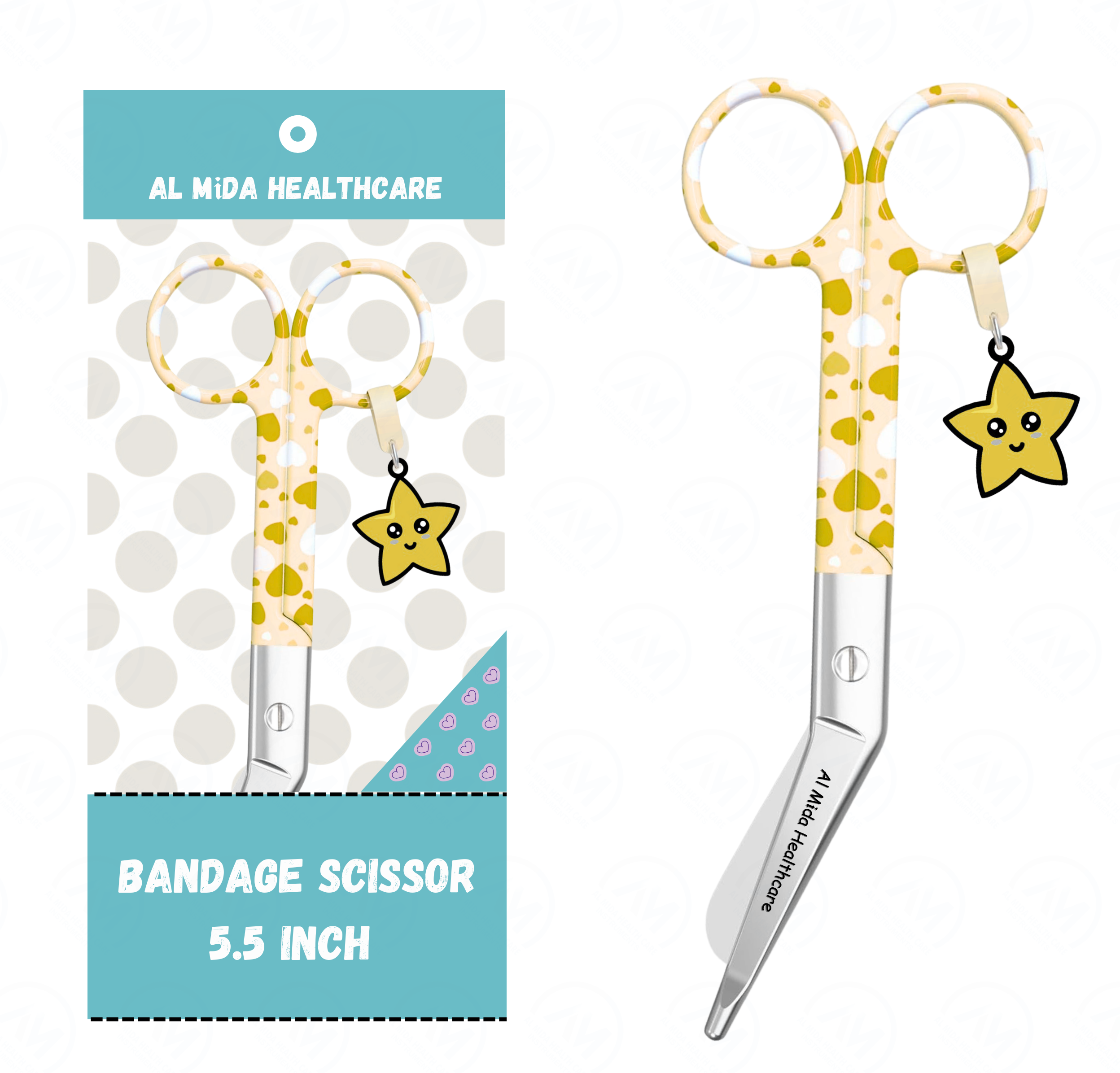 Yellow and white heart