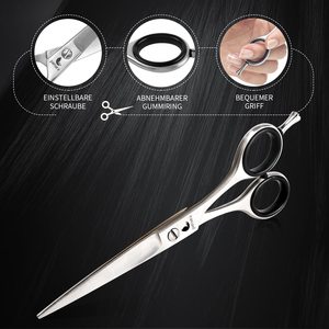 サロンでのヘアカット用のレザーポーチシャープブレード付きアマゾンベストセラーステンレス鋼理髪はさみ - Product Image 5