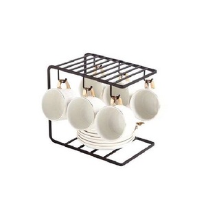 Eisen becher Baum halter Ständer für Theke 6 Haken Kaffeetasse <span class=keywords><strong>Display</strong></span> Kleiderbügel Rack Organizer für Küchen schrank