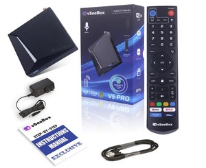 2025最新VSeeBox V5 ProメディアボックスAndroid 12音声制御リモコン付き8K解像度 - Product Image 1