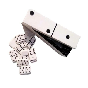 ชุดโดมิโนไม้ขนาดเล็ก28ชิ้นแบบคลาสสิกหกเกมในกล่องของขวัญสำหรับเด็กชายและเด็กหญิง - Product Image 4