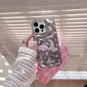 Lüks rüya yıldız bulutlar telefon iPhone için kılıf 14 Pro Max 15 13 11 12 arka kapak zincir kaplama gümüş darbeye kabuk ile - Product Image 2