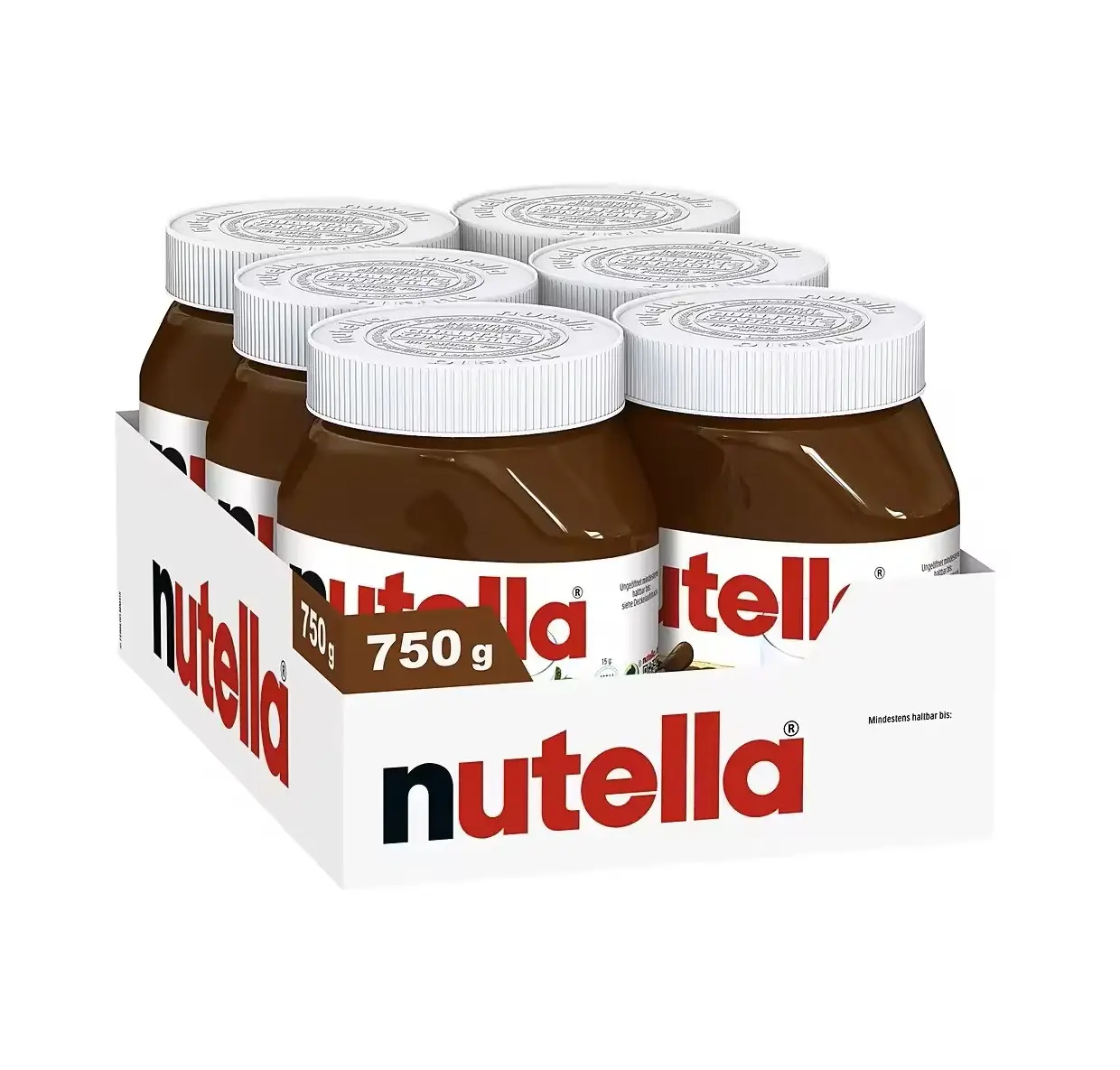 Desconto no preço de atacado Ferrero Nutella Chocolate para Exportação de 1KG, 3KG, 5KG, 7KG/Nutella 750g/Nutella