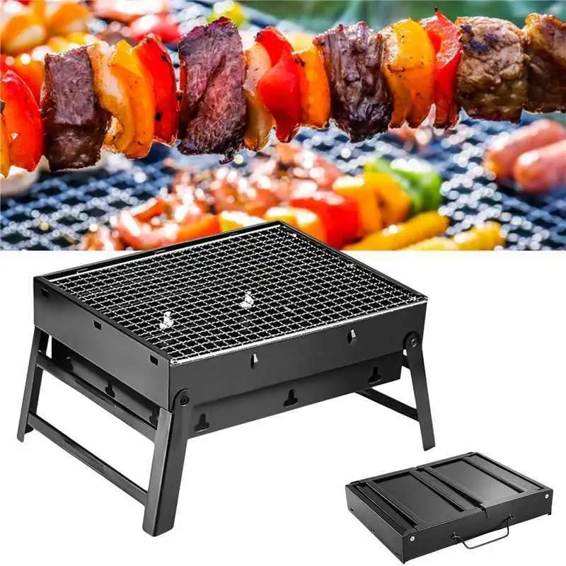 Addensare pieghevole Barbecue Grill cucina Bar forniture all'aperto portatile terrazza Barbecue campeggio Picnic Barbecue accessori strumento