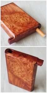 Aşağıda sigara durumda lüks özel VINTAGE siyah ahşap kutu ceviz ince cep hediye için yüksek kaliteli saklama kabı - Product Image 3