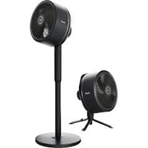 FlexBreeze FA220UK 11.3 \ "ポータブル台座ファンハイブリッドデザインデジタル制御ソーラーメタルチャコールブラック