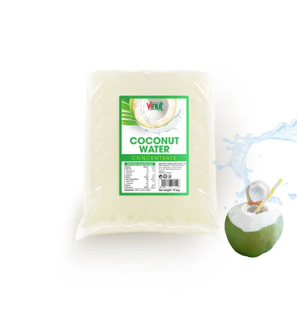 Vinut Coconut Water Concentrate Bag 10kg - Best Vietnamese Fruit Juice Concentrate Suppliers, Coconut Concentrate
