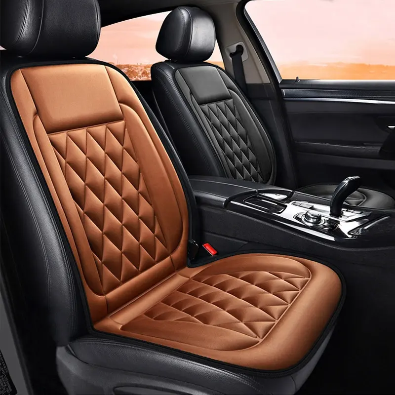 Funda de asiento de coche con calefacción rápida, cojín caliente y cómodo con soporte completo para la espalda, Universal, para invierno