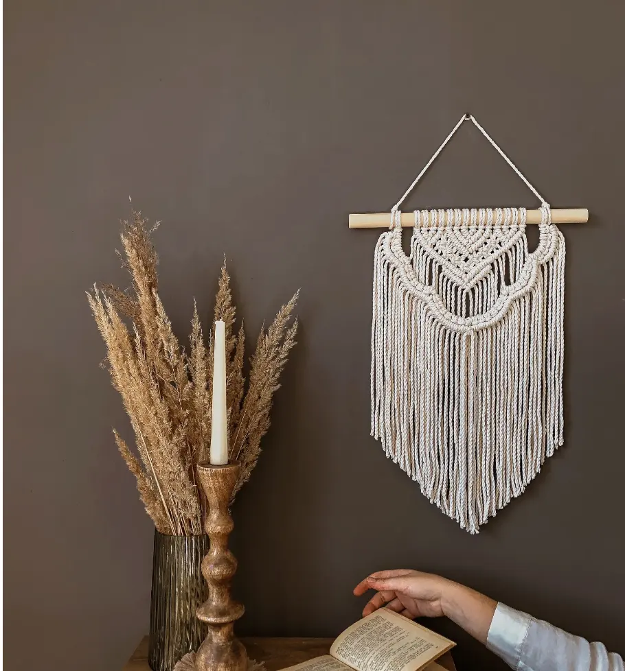 HOT ARRIVAL House Decorative Handmade Scandinavian Small Cotton Wall Hanging Tapestry Macrame