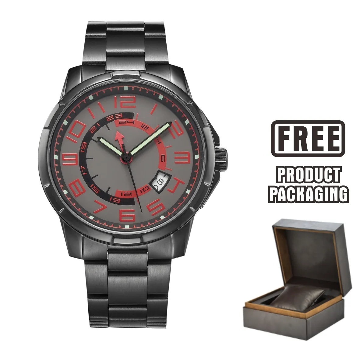 [Boxset] منتجات ترويجية جديدة للبيع ساعة معصم كوارتز للرجال ساعة معصم odm ساعة معصم oem