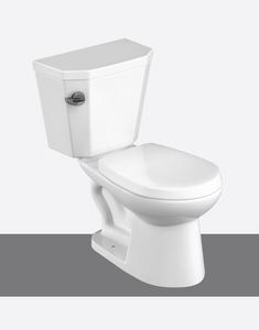 İki parça 6.0 LPF 1.28GPF tek gömme yuvarlak standart tuvalet sol el krom gezi kolu ve sessiz yakın yuvarlak koltuk beyaz - Product Image 1