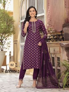 常绿设计女装Anarkali <span class=keywords><strong>Kurti</strong></span>长裤Dupatta新款品种优雅连衣裙镜子工作网布婚礼时尚出口商