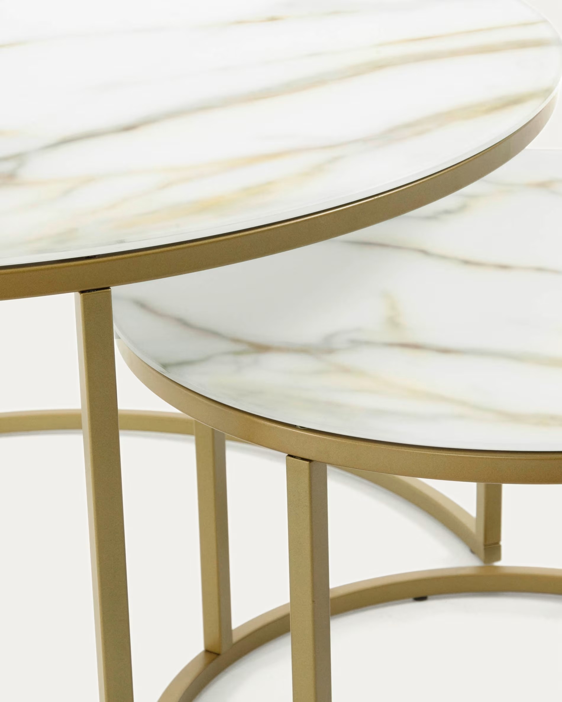 White Marble, Gold Metal