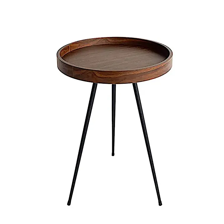 Modern Nordic Design Living Room Side Table Wooden Small Round Coffee Side Table