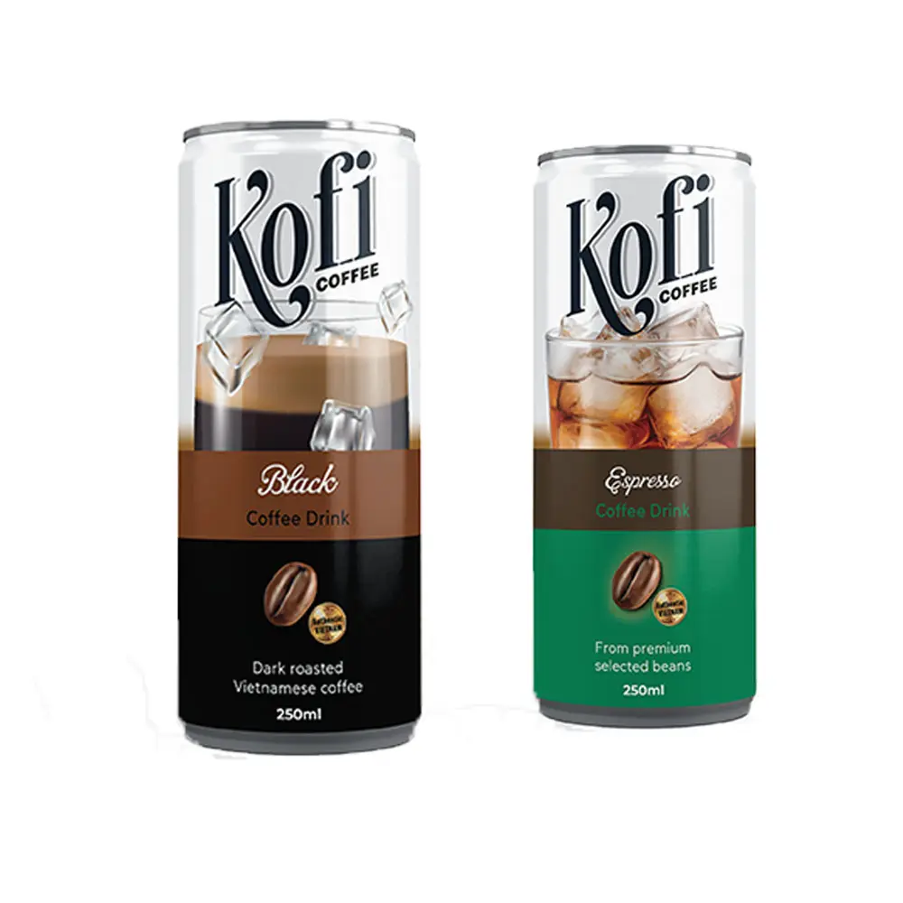 Toptan | Özel etiket Kofi Premium çözünebilir kahve İçecekler-vietnam'dan yüksek kalite 250ml Can - Free örnek-ucuz fiyat