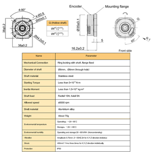 MPN35 Single Turn Absolutwert geber 12 Bit RS485 SSI Ausgangs signal Encoder Klemm flansch Winkels ensor - Product Image 3