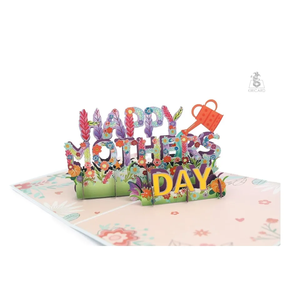 La migliore qualità felice festa della mamma 2 Pop Up carta di utilizzo del colore personalizzato per la festa della mamma prezzo ragionevole in Vietnam artigianato