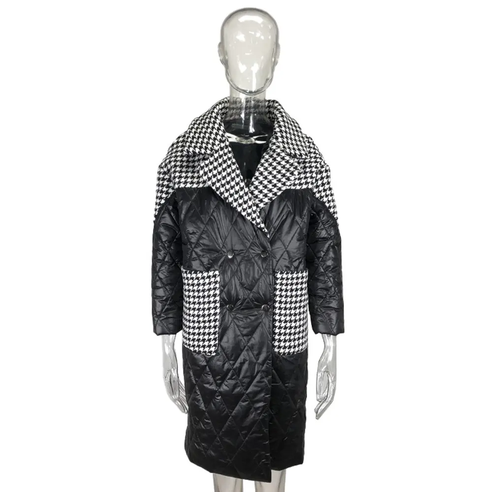 Nuovo Design made in pakistan factory Winter parka Plus Size parka da donna cappotti con cappuccio collo di pelliccia sezione spessa caldo