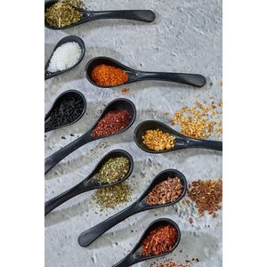 Cucchiaio per servire e spezie nero 24 pezzi-cucchiaio per colazione cucchiaio per la marmellata di zucchero - Product Image 1