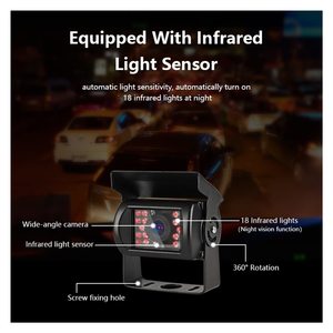 Sistema de cámara de respaldo inalámbrico Melia Conexión fuerte y estable Tipo de monitor Ayuda inversa para camiones Tractores Maquinaria agrícola - Product Image 6