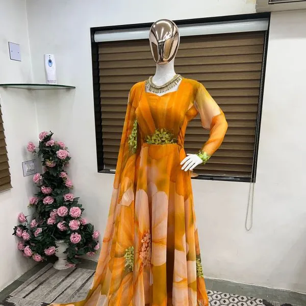 Launch – robe de soirée et Dupatta, imprimé Floral, tenue traditionnelle, tenue de mariage, fonction