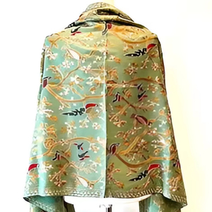 2024年クラシックコレクション女性用手作りシルクショール春シーズン用アクセサリー - Product Image 1