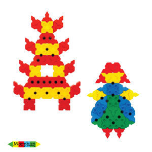 Gelişmiş temel plastik yapı taşları Set 1: 5-7 yaş için 72 ölçekli eğitim inşaat oyuncak - Product Image 5