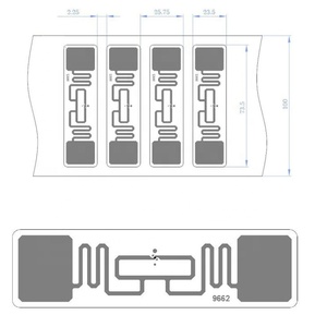 Factory Price Epc Gen2 860-960mhz 9640 Wet/dry <strong>Inlay</strong> Rfid Tag <strong>Uhf</strong> Wet <strong>Inlay</strong> for Library Management - Product Image 3