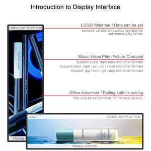 Android <strong>System</strong> Supermarket Shelf Commercial Digital Advertising Signage Touch Tft Stretched Bar Type Lcd Screen <strong>Display</strong> Monitor - Product Image 2