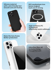 适用于iPhone 16 Pro Max耐用硅胶手机外壳耐冲击吸引功能充电保护盖防震外壳 - Product Image 2