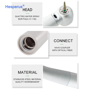एक + गुणवत्ता वाले जापानी सिरेमिक असर 4 पानी स्प्रे फाइबर ऑप्टिक डेंटल हाई स्पीड हैंडपीस किट के लिए - Product Image 3