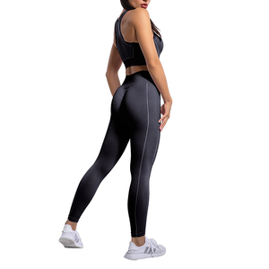 Direct Factory Sale Custom Women's <strong>Yoga</strong> Sets Best Material with Solid Pattern Directly Sourced to Meet Customer Demands - Product Image 2